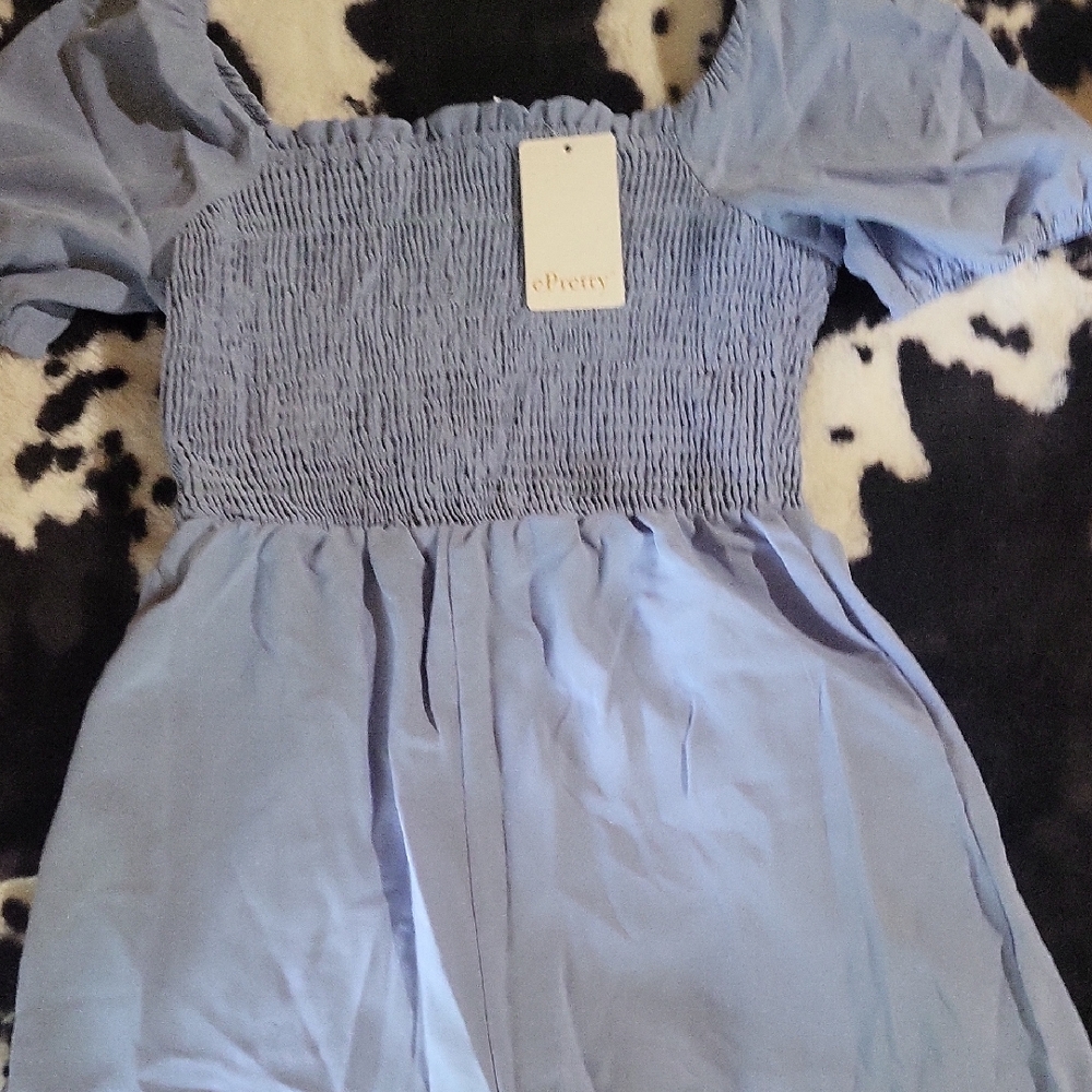 ePretty Sky Blue Smocked Top